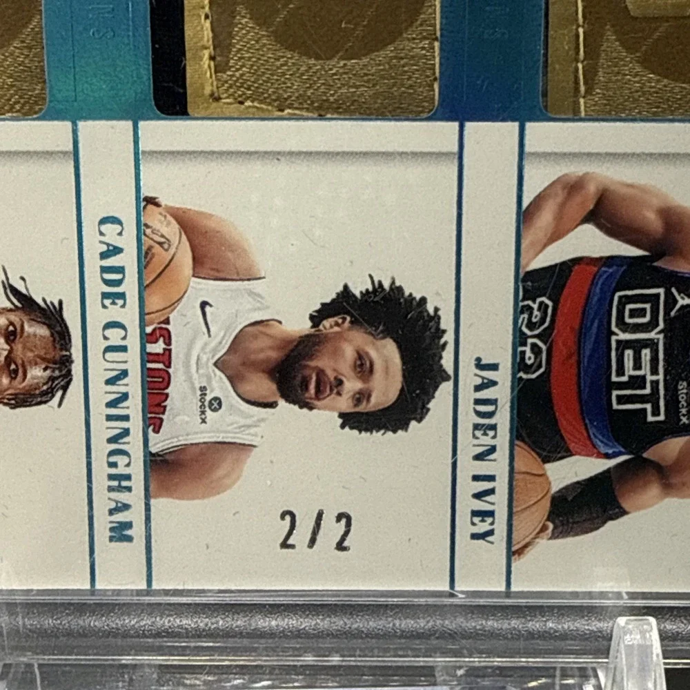 Jaden Ivey Cade Cunningham Ausar Thompson Panini Triple Championship Tags 2/2